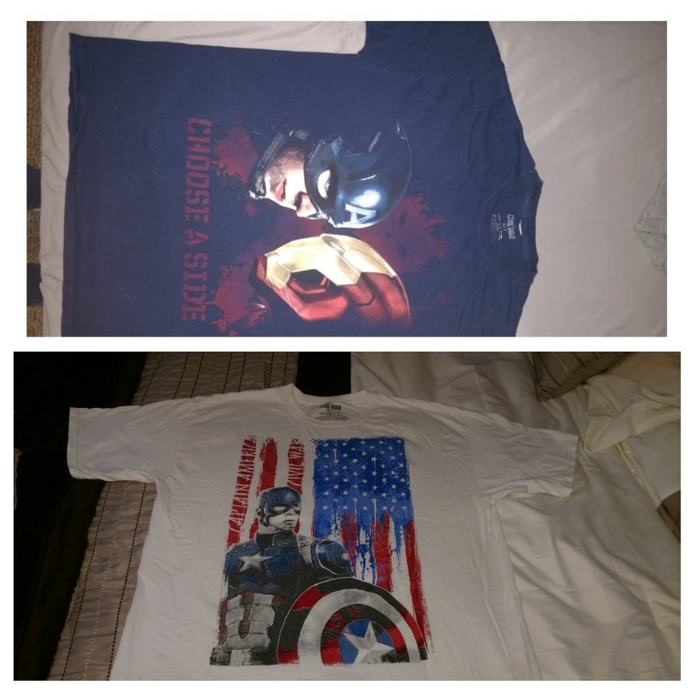 Bundle 3 mens xlt tall t-shirts Marvel civil war